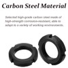4Pcs Slotted Round Nuts M33x1.5 Carbon Steel Four Slot Round
