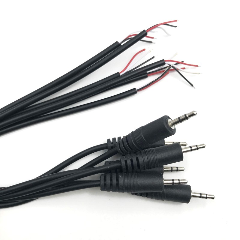 daier 6Pcs 2.5mm Male Plug to Bare Wire Open End