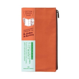 DESIGNPHIL 14435006 Travelers Company Notebook, Limited Size, Cotton Zipper Case, Orange, Regular Size