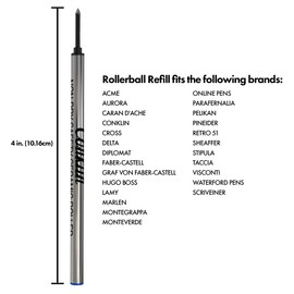 Conklin Non-dry Ceramic Rollerball Refill, Blue (2 pcs tube)