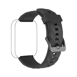 RUIMEN Smart Watch Strap D1 Smart Watch Watchbands 22mm, Replacement Bands Waterproof Adjustable Soft Silicone Smartwatch Bracelet Straps D1 Smart Watch (Black)