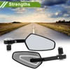 HOPESPANNER Universal Motorcycle Rear View Mirrors Adjustable Bar End Side