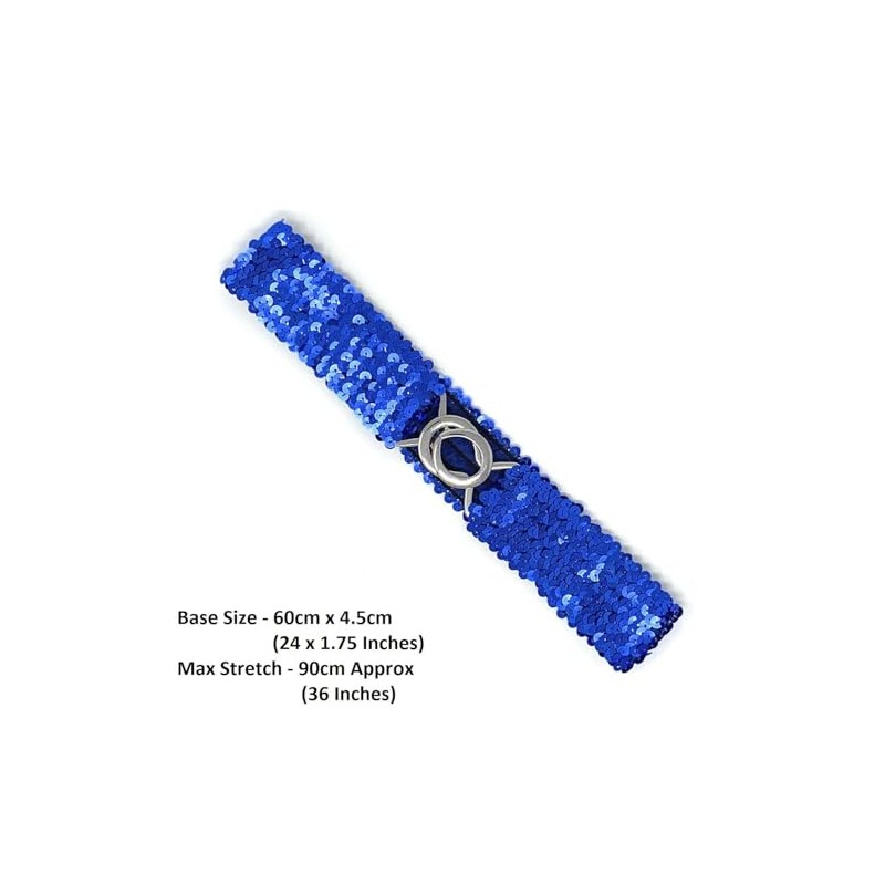 Small Slim Sequin Ladies Navy Belt Blue Length/Width 62 x