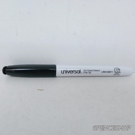 Universal Black Fine Tip Dry Erase Marker 12-PK