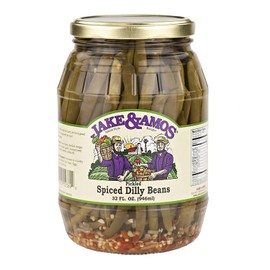 Jake & Amos Pickled Spiced Dilly Beans 32 Oz. (3 Jars)