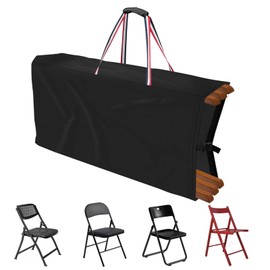 Agustone Folding Chair Storage Bag, Heavy Duty Waterproof Carry Case Accommodates up to 4 Chairs - Fits Plastic, Wood & Metal Folding Chairs, 39" L x 12" W x 20" H
