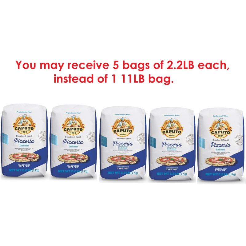 Antimo Caputo Pizzeria Flour Blue, 11 Pound (5Kg) Bag -