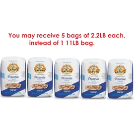 Antimo Caputo Pizzeria Flour Blue, 11 Pound (5Kg) Bag - Italian 00 Flour - Soft Wheat for Pizza Dough - Makes that Perfectly Elastic, Chewy, Crispy Bubble Neapolitan Pizza