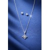 Cadena Nudo De Bruja, Con Aretes Plata Ley 925. Incluye