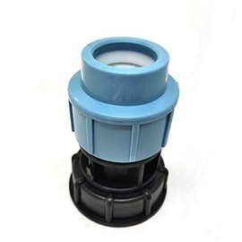 IBC Tank Thread Connector POWERTOOL IBC Tank Adapter S60X6 to Mdpe Water Pipe Fittings for IBC Water Tanks (Straight Outlet 32mm)