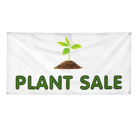 Vinyl Banner Multiple Sizes Plant Sale C Outdoor Advertising Printing Business Outdoor Weatherproof Industrial Yard Signs 4 Grommets 24x48Inches