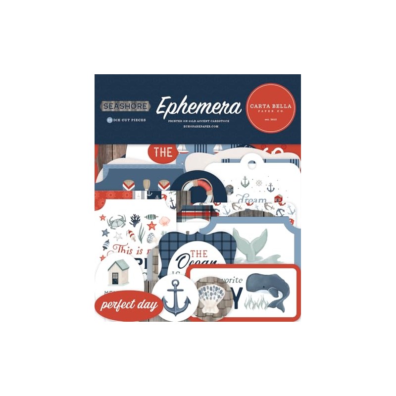 Echo Park Paper Seashore Ephemera, Various