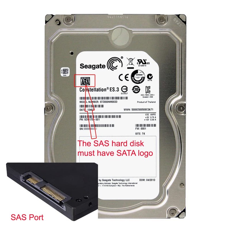 chenyang SAS to SATA Adapter SFF-8482 29Pin SAS Hard Disk