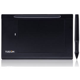 Turcom Graphics Tablet Drawing Touch Pen for Windows and Mac - 5.5 '' x 4" Black Surface Area Ideal for Kids and Artists (TS-6540)