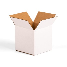 Jiazalpak White Small Shipping Boxes 5x5x5 inches Corrugated Cardboard Box for Mailing and Storage, 30 Pack