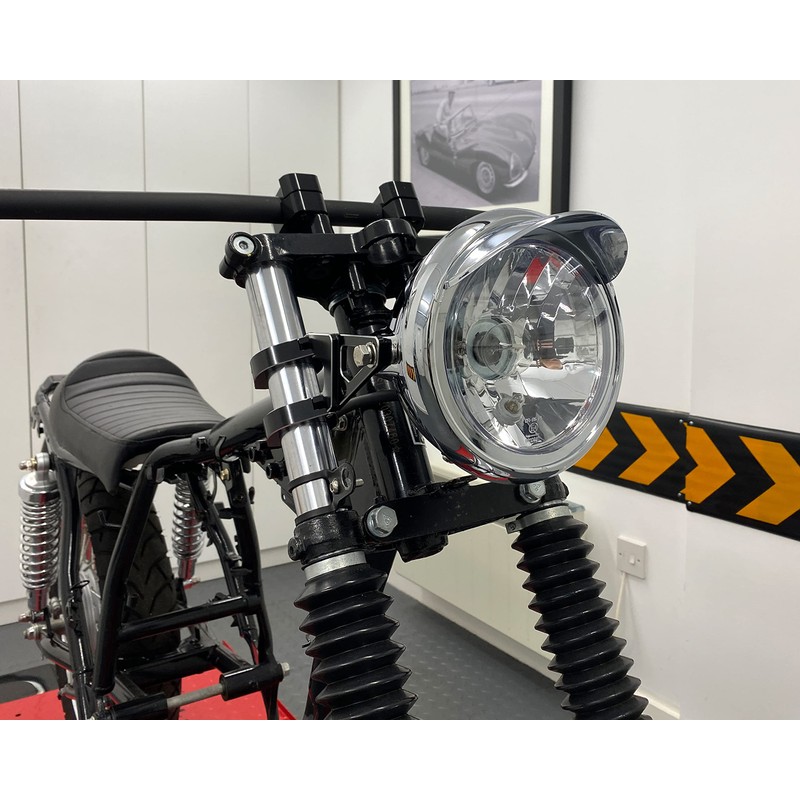 Universal Motorcycle Motorbike Classic Chrome Headlight with High and Low