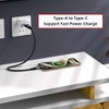 CY 3 Pieces/Lot Type C Smart LED USB-C to USB
