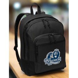 Old Dominion University Backpack - MEDIUM SIZE -Classic ODU Backpack - Laptop Sleeve -Lightweight - Durable (Black)