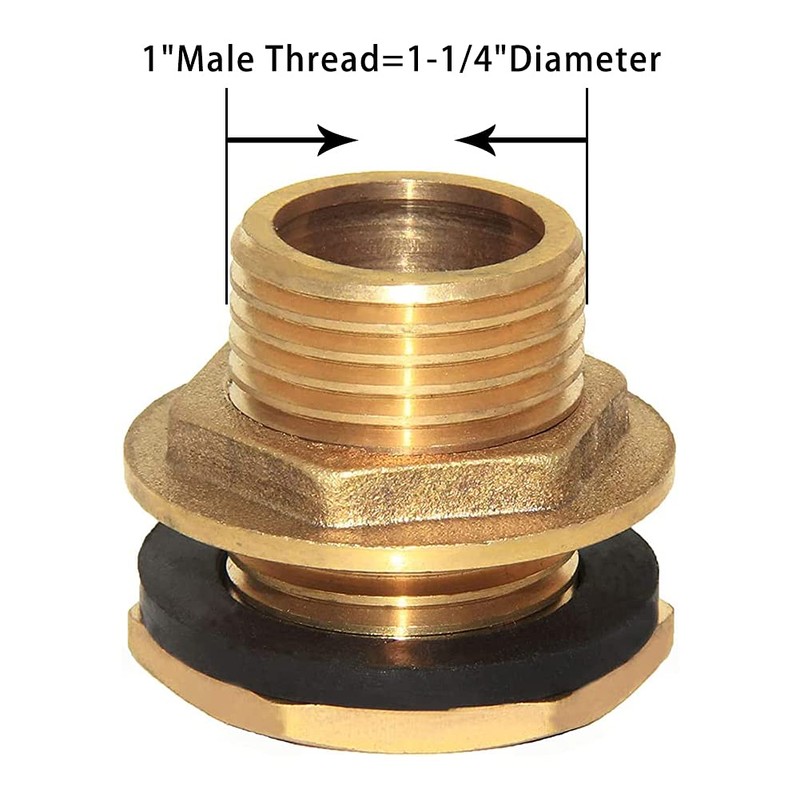 Joywayus 1" Male And No Female Inside Soild Brass Water