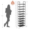 LANTEFUL 10 Tiers Tall Shoe Rack 20-25 Pairs Boots Organizer