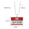 Jextech Collar Del Rapero Eminem My Name Is Slim Shady