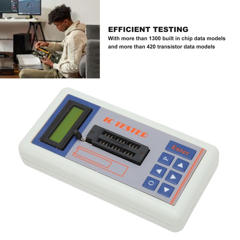 Integrated Circuit Tester, IC Meter IC Tester with 5V/3.3V/Auto Modes,