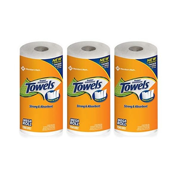 Member's Mark Super Premium Individually Wrapped Paper Towels (3 rolls, 150 sheets per roll)