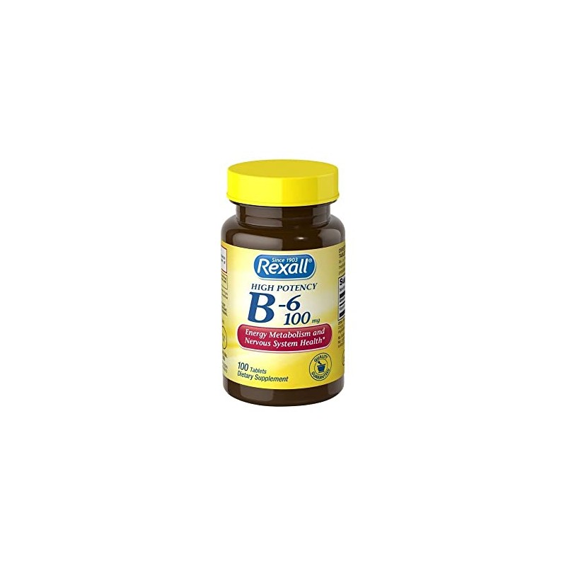 Rexall Vitamin B6 100 mg Tablets, 100 ct