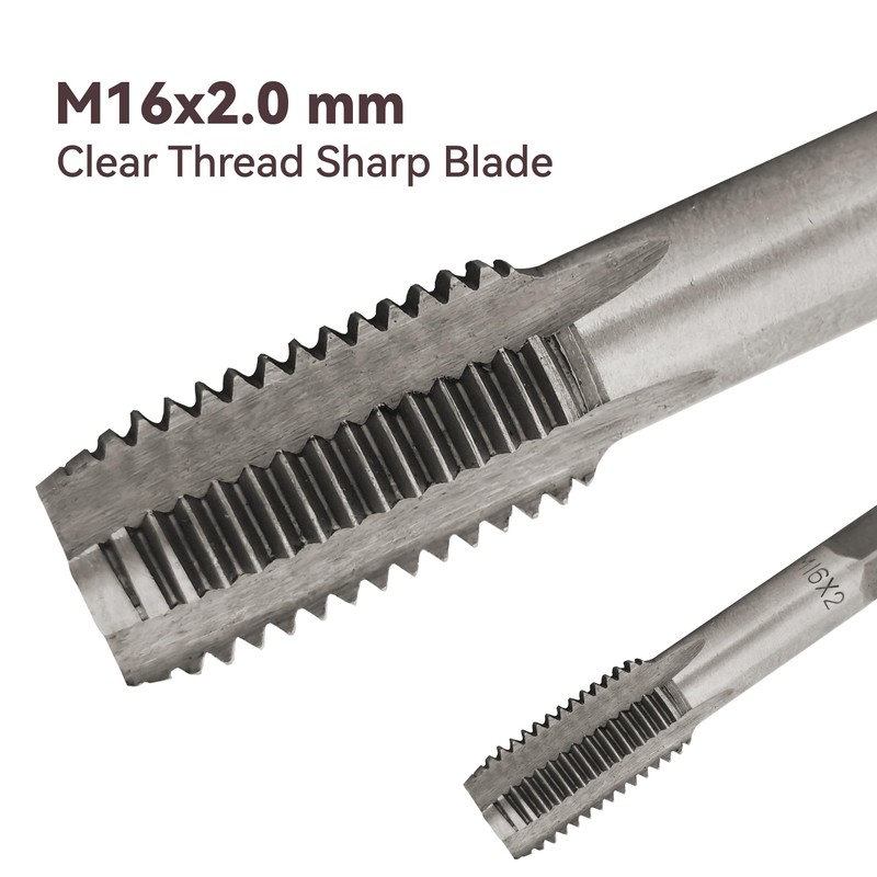 M16x2.0 Tap, M16 Metric Hand Thread Tap, HSS 6542 Right