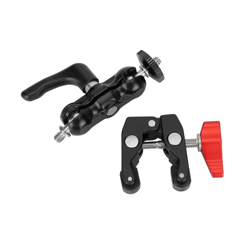 SZRIG Multi-Functional Ballhead Clamp Magic Arm Adapter with Bottom Clamp
