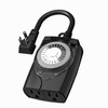 HBN Outlet Timer, 24 Hour Mechanical Outdoor Timer for Lights,