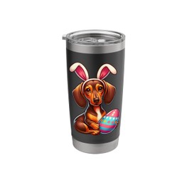 Easter Dachshund Dog Mom Dad Bunny Egg Eggs Rabbits 2025 Tee Stainless Steel Insulated Tumbler