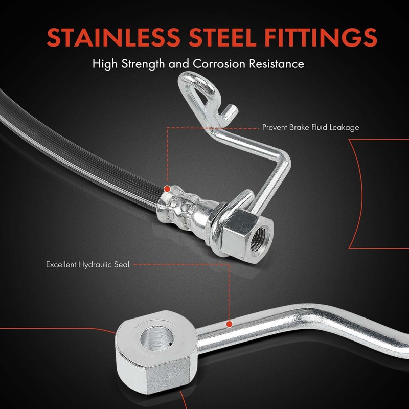 A-Premium Rear Passenger Side Brake Hydraulic Hose Compatible with Ram