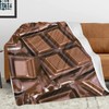 Silky Chocolate 3D Funny Realistic Food Ultra-Soft Throw Blanket 60"x50"