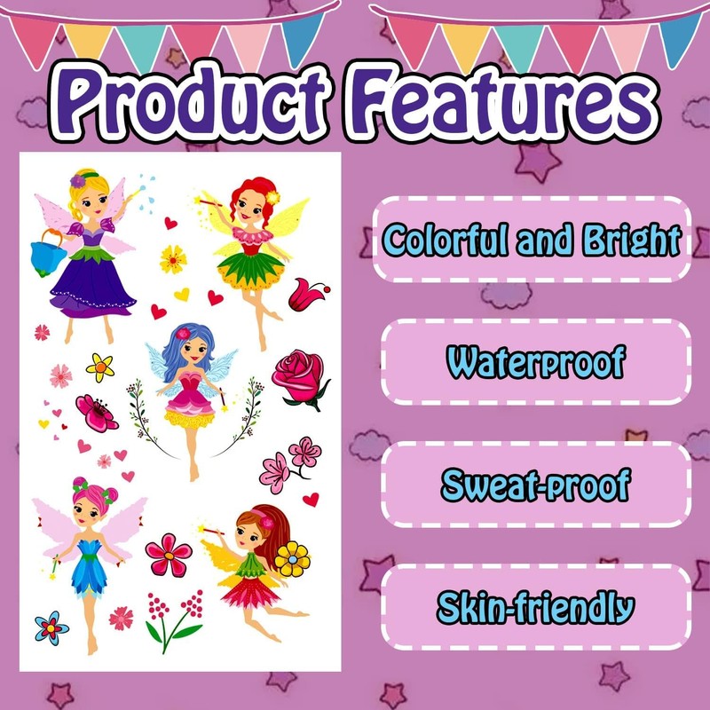 Leesgel 230 Styles (20 Sheets) Temporary Tattoos for Kids, Mixed