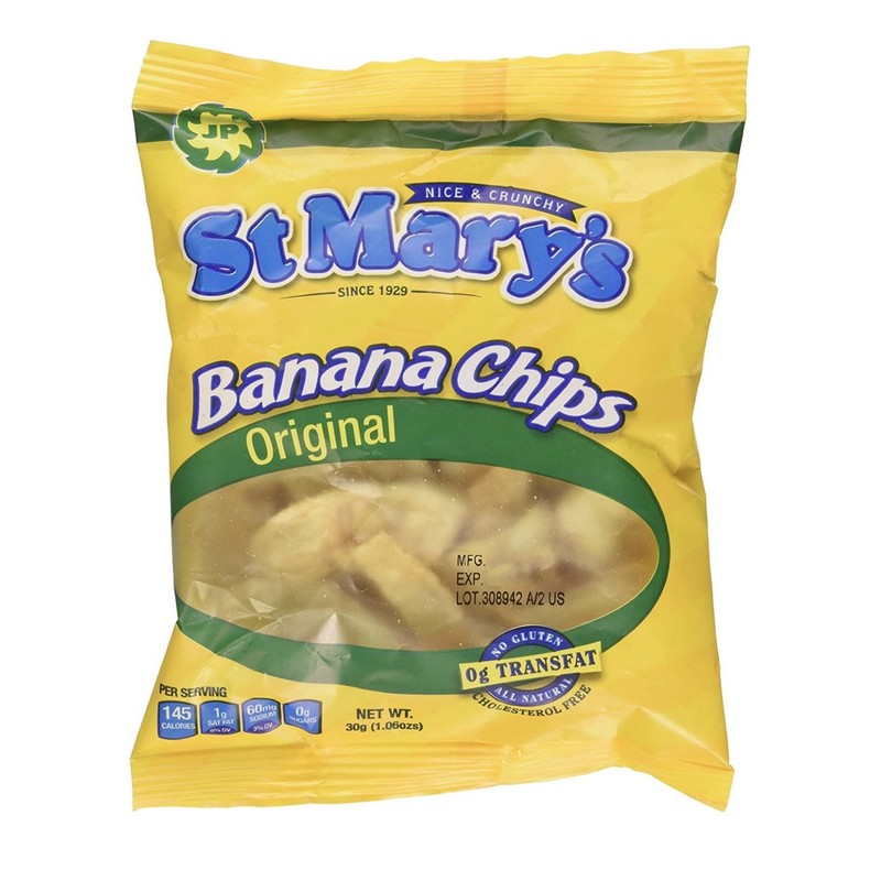 JP Tropical Foods St. Mary's Banana Chips, 1.06 Ounce Pack