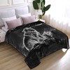 JYK Wolf Blanket Soft Blanket Korean Mink Blanket, 5.7 LB Fleece Blanket King 83" X 91-2 Ply Reversible 520GSM Super Soft Plush, Thick, Warm Bed Blanket for Autumn Winter, Moon Wolf/Wolf