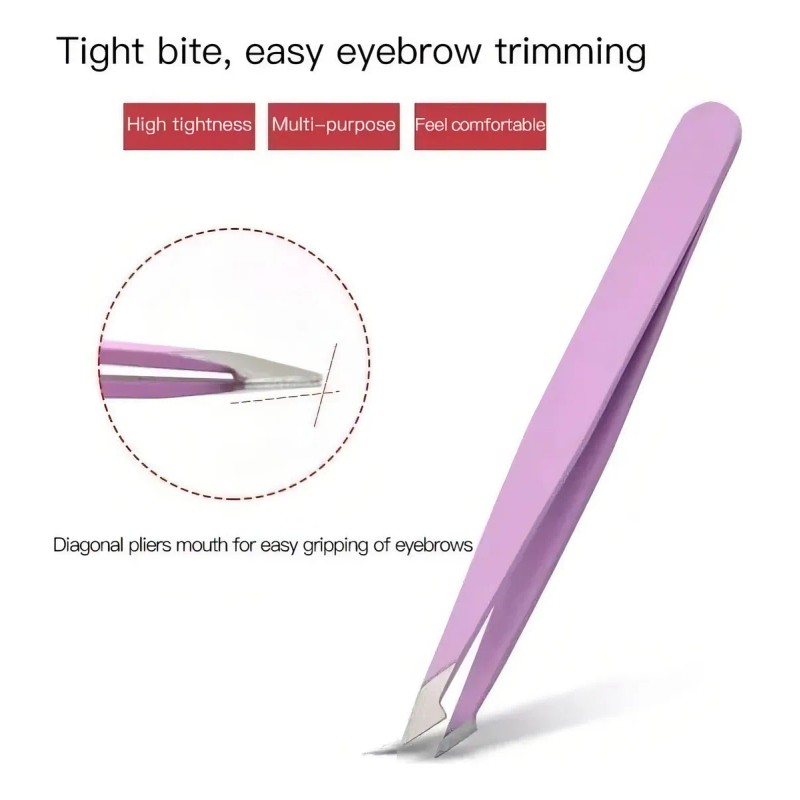 Pinza Para Depilar Cejas Profesionales De Acero Inoxidable Color Multicolor