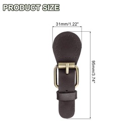 sourcing map 1 Pcs Leather Snap Buckles Snap Button Closure, Magnetic Snaps for Purses and Totes, Sew on Leather Closure Fasteners for Wallet Bags Making Supplies DIY Craft, Coffee Brown