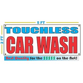 TOUCHLESS CAR WASH All Weather Full Color Banner Sign