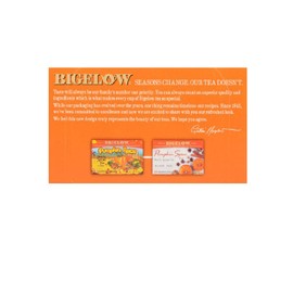 Bigelow Pumpkin Spice Black Tea Bags, 20 Ct, 1.6 Oz (2 Count)