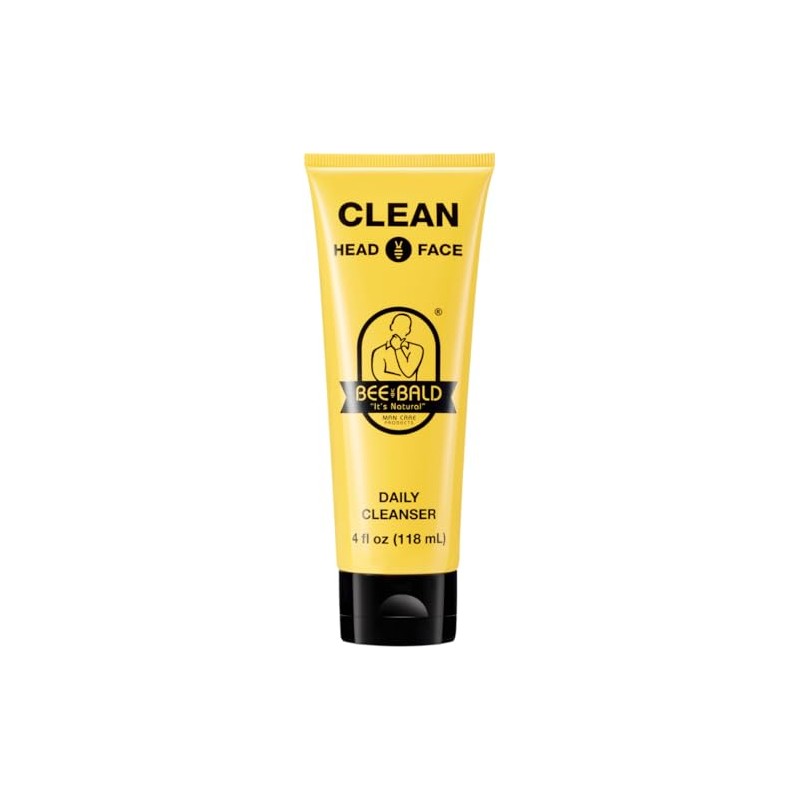 Bee Bald Clean Head and Face Wash Shampoo, 4 oz