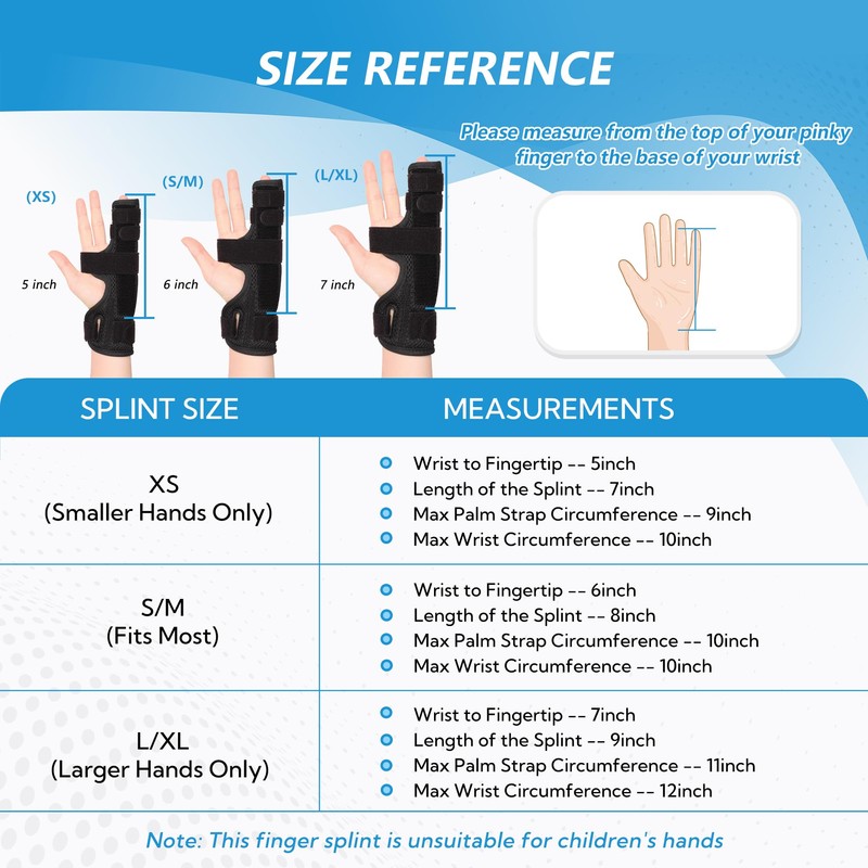 joingood Finger Splint Small Finger, Wrist Splint Small and Ring
