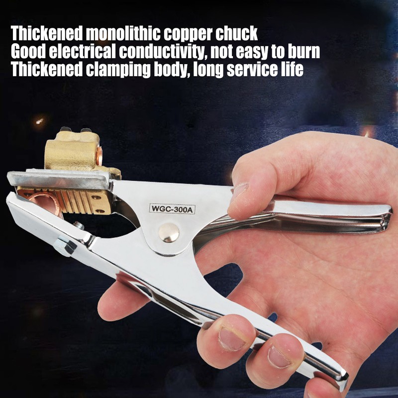 Grounding Work Clamp 300A Welder Welding Earth Clamp Iron Plated