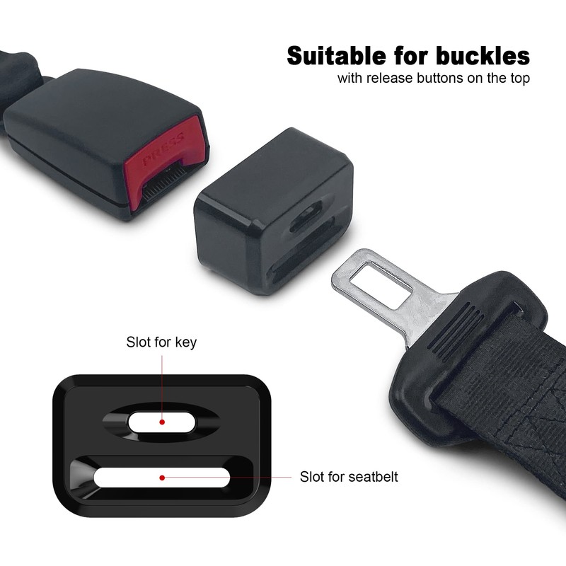 2Pack Car Seat Belt Lock Cover - Prevent Kids or