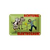 FEMER Tin Sign 18 x 12 cm Animals Attention Electric