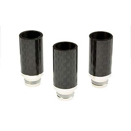 Armerah TCS12 510 Drip Tip eCig Mouthpiece Tall/Wide Carbon/Steel 3 Pack