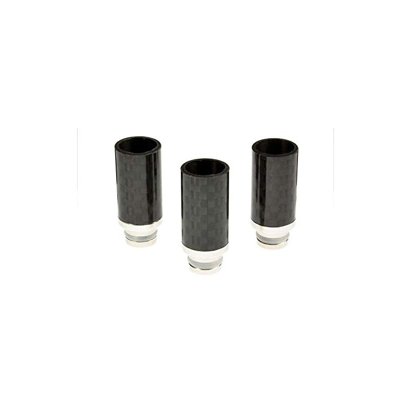 Armerah TCS12 510 Drip Tip eCig Mouthpiece Tall/Wide Carbon/Steel 3