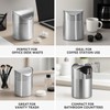 JILLICK Small Mini Trash Can with Lid, Brushed Stainless Steel