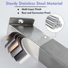 LIWEIKE Brushed Nickel Shower Foot Rest Bar Wall Mount Shower